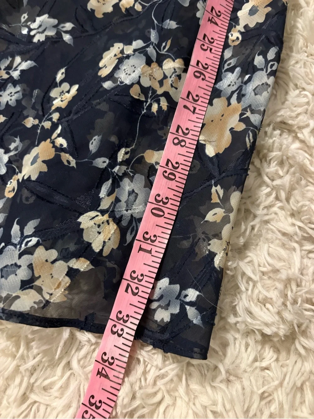 Vintage Delta Burke Sheer Floral Mesh Chemise Nightgown
